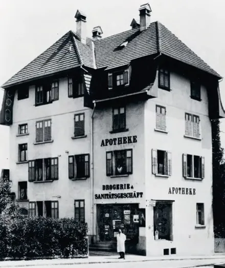 Haus Merkur an der Poststrasse 3 um 1919, historische Aufnahme